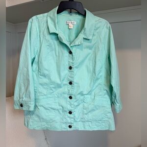 Christopher & Banks Seafoam Aqua Casual Jacket size XL